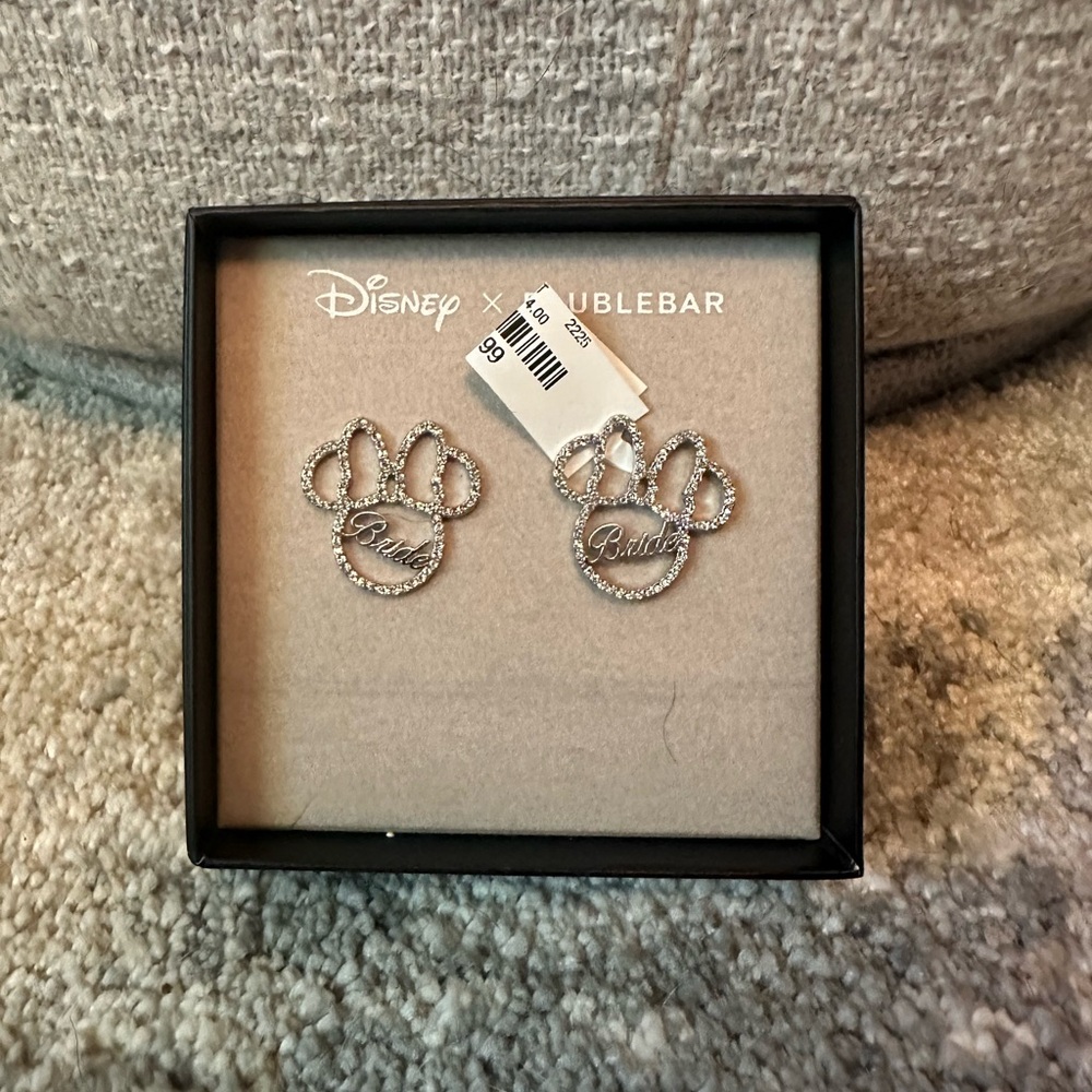 BaubleBar Silver Disney Bride Earrings